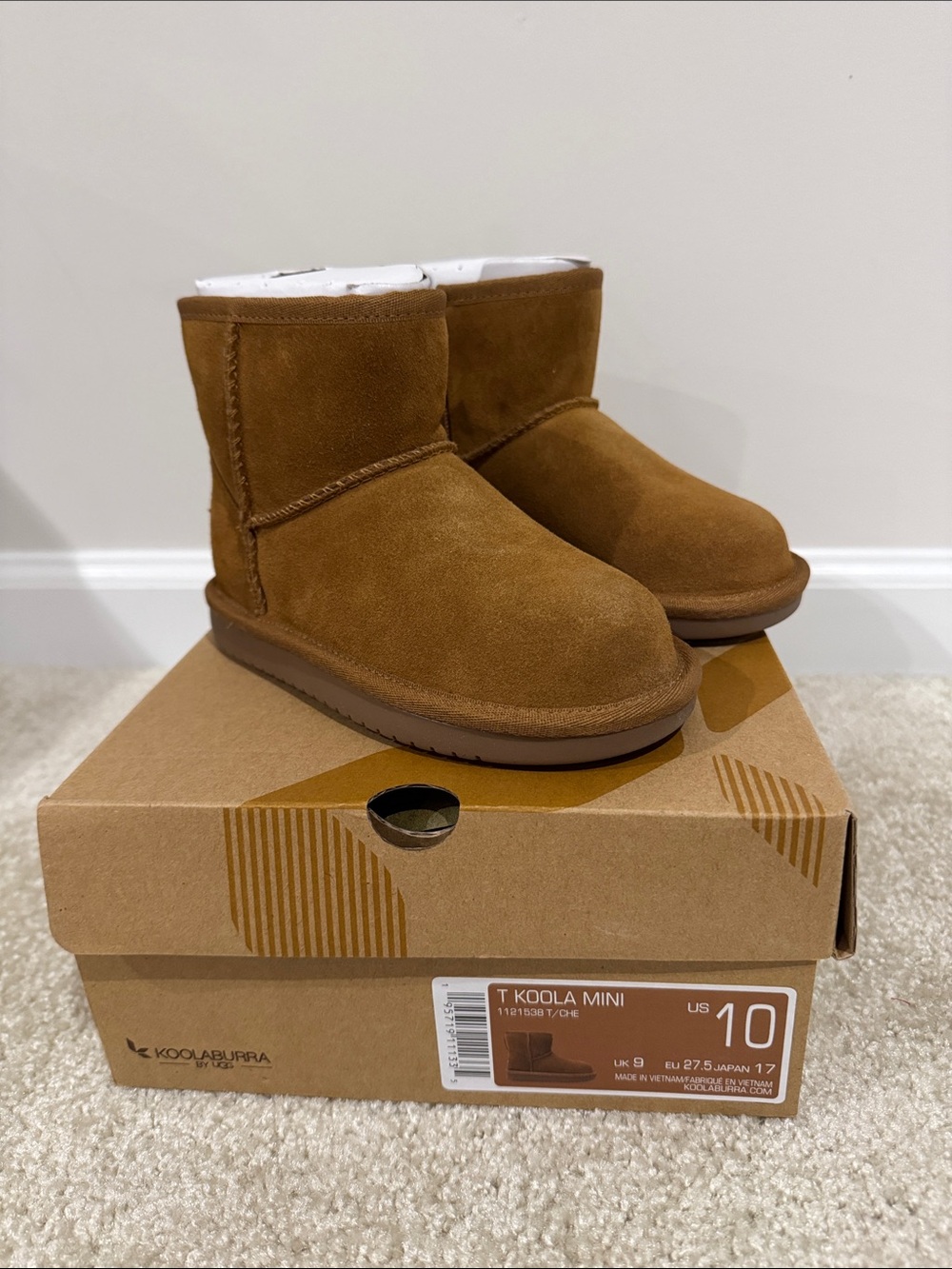 Koolaburra T Koola Mini Shearling-Lined Boots - Chestnut
